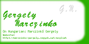 gergely marczinko business card