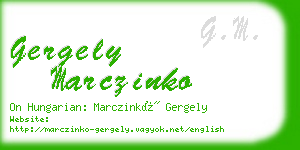 gergely marczinko business card